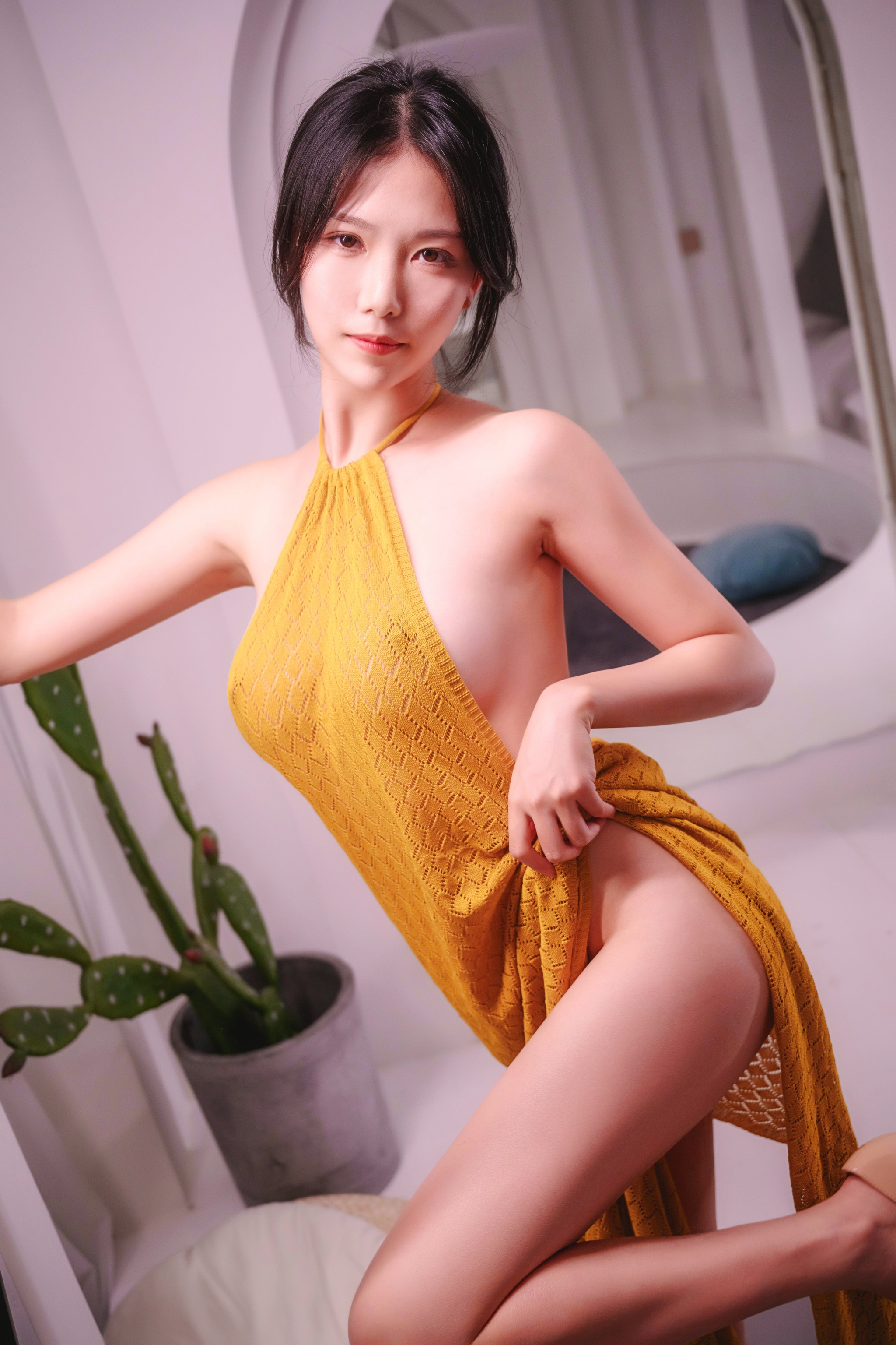 图片[1]-抖娘-利世 – NO.153 黄色战袍[46P]-XikXak